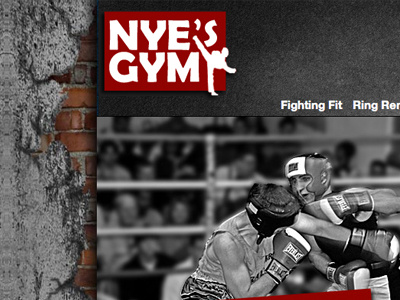 Nye's Gym Website boxing logo web design
