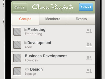 Choose ios iphone list message