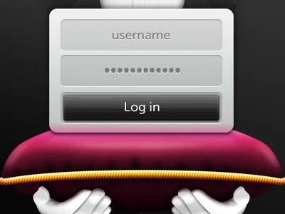 Pillow butler button login pillow