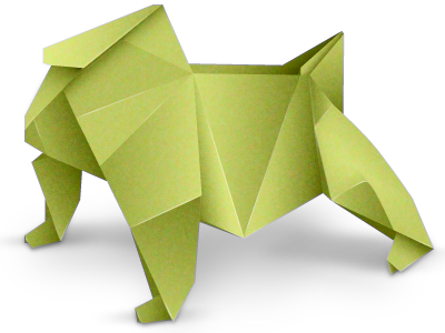 8 Gram Gorilla logo illustration 8 gram gorilla avatar blog illustration origami