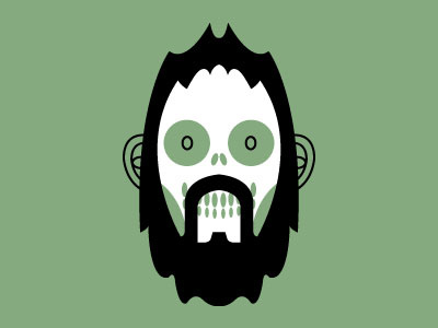 Skulloween green halloween head skeleton skull