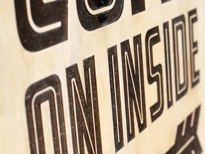 Finished Sandwich Board Sign lettering sign typography