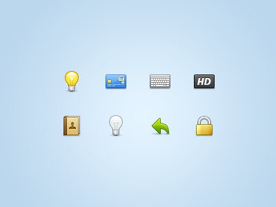 Just a few more... 32 32px bulb card contact contacts credit creditcard hd icon icons iconset interface keyboard light lightbulb set stock ui visa