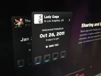 Shows 2.5 has landed! app appsite artists concerts dark glow music shows