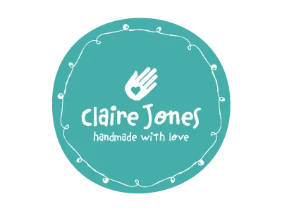 Claire Jones Six hand drawn handdrawn handmade logo teal