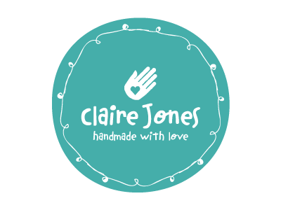 Claire Jones Six hand drawn handdrawn handmade logo teal