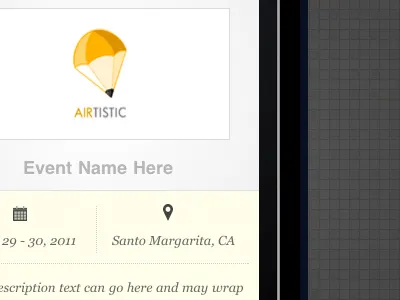Event Info - OvenBits design interface design ios iphone mobile ovenbits responsive ui user interface ux