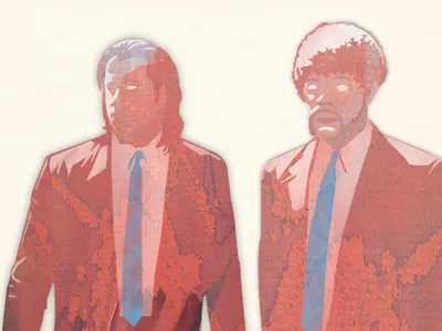 Vincent & Jules jules winnfield mixed media pulp fiction vector vincent vega water color