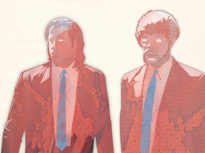 Vincent & Jules jules winnfield mixed media pulp fiction vector vincent vega water color