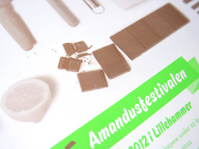 Amandus 2012 arranged banderole bronze chocolate filmfestival frontal graphicdesign lemon neongreen organized photo poster