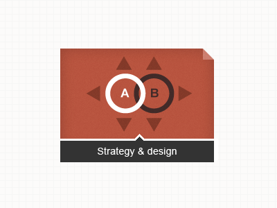 Strategy & design icon rust texture