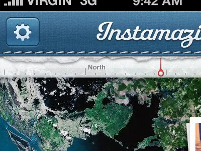 Instamazing app design ios iphone stitch texture ui