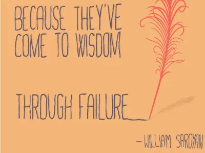 Wisdom design illustration plume quote type type illustration