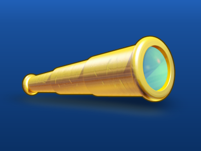 Spyglass icon illustration illustrator photoshop