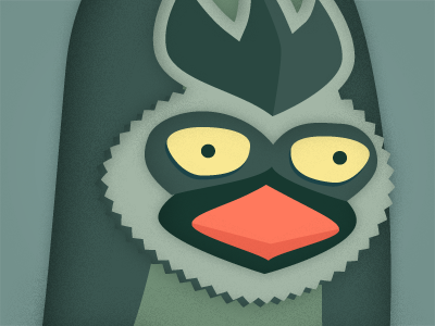 Luchador Bird bird character design green illustration luchador