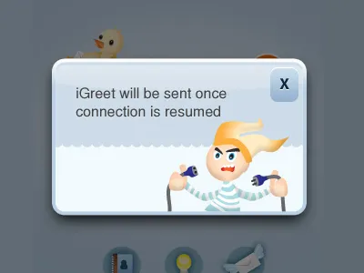 no connection app connection icons illustration iphone message popup