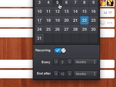 Wunderkit recurring tasks 6wunderkinder calendar recurring tasks ui wunderkit