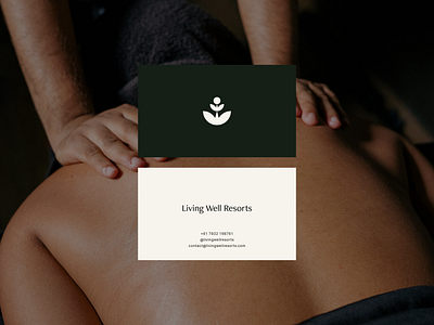 Wellness Brand Business Card Design branding graphic design logo