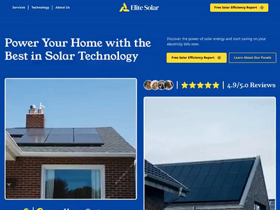 Elite Solar 📈 | High-Performance Solar Website Design landing page modern solar solar company website solar energy solar energy website solar landing page solar website solar website design web design website website design