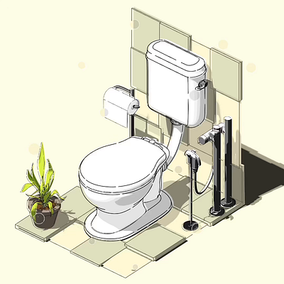 Toilet 3d animation blender motion graphics toilet