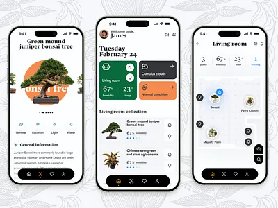 App for home plants management branding flowers home screen indoor plant ios app mobile app plants plates product design smart home ui ux