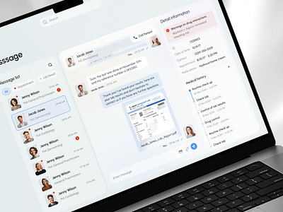 Healight - SaaS Healthcare Message appointment dashboard health healthcare healthcaredesign healthtech hospital lab medical dashboard medicine message messaginginterface mobile app patient result saas ui ux web app web design