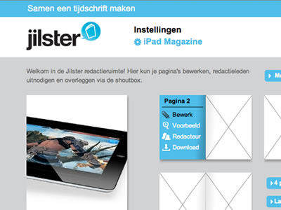 Magazine Editor interface magazine