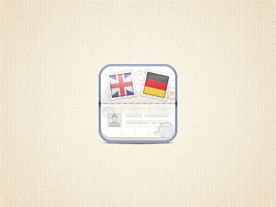 Passport iOS Icon apple flags icon illustrator ios passport seal stamp texture vector