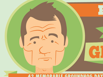 "Phil Connors" art print hero design studio illustration infographic screen print