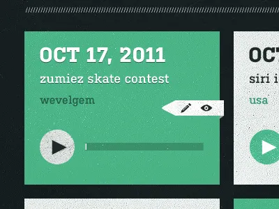 Journalize audio green pictos player ui white