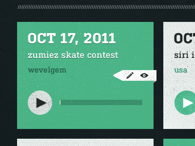 Journalize audio green pictos player ui white