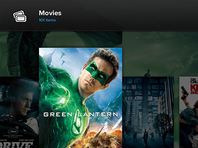 Media Centre Skin green movie ui