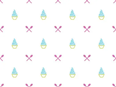 Di'lishi FroYo Pattern design frozen yogurt patter logo vector wall art branding