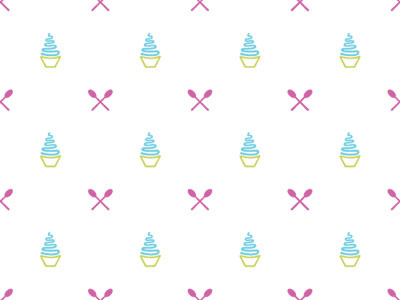 Di'lishi FroYo Pattern design frozen yogurt patter logo vector wall art branding