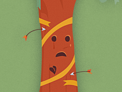 Sad Tree arrows character design illustration monster ribbons sad tree