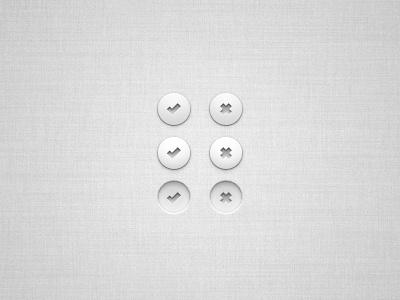 Vector UI Buttons (PSD) active button buttons cross design element hover interface normal photoshop psd tick ui user vector web