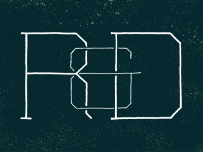 Research & Development label lettering logo sketch type typography