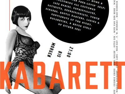 Cabaret Shot cabaret halloween invitation kabarett