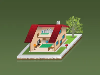 House 86 86 house illustrator project m vector