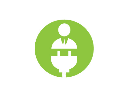 Connection green icon illustration logo