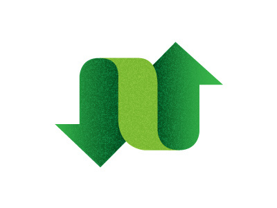 Connection arrows green illustration logo