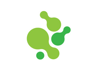 Connection blob green illustration logo