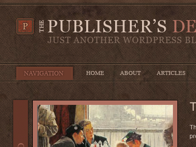 Publisher's Den gui theme ui website wordpress wp