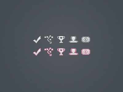 Play by Play - Sidebar Icons activity debuts dribbble everyone following icons play by play popular