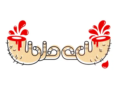 Blood on Your Hands blood hands illustration misregistered print texture type