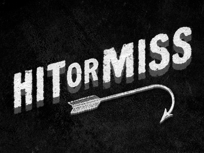 HIT OR MISS arrow black and white branding cinema identity logo michael spitz michaelspitz movie title texture type typography web