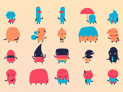 Wundërfol Art Pack 1 character design illustration
