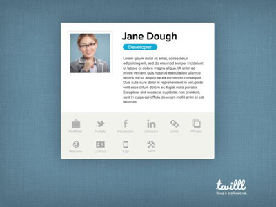 Twilll card social web app