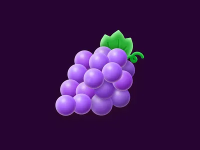 Figma｜icon-grapes 3d animation ui