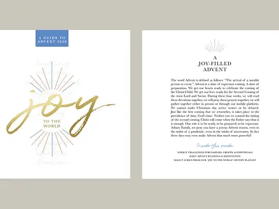 Advent Guidebook | Joy to the World advent publication design